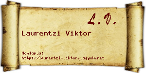 Laurentzi Viktor névjegykártya